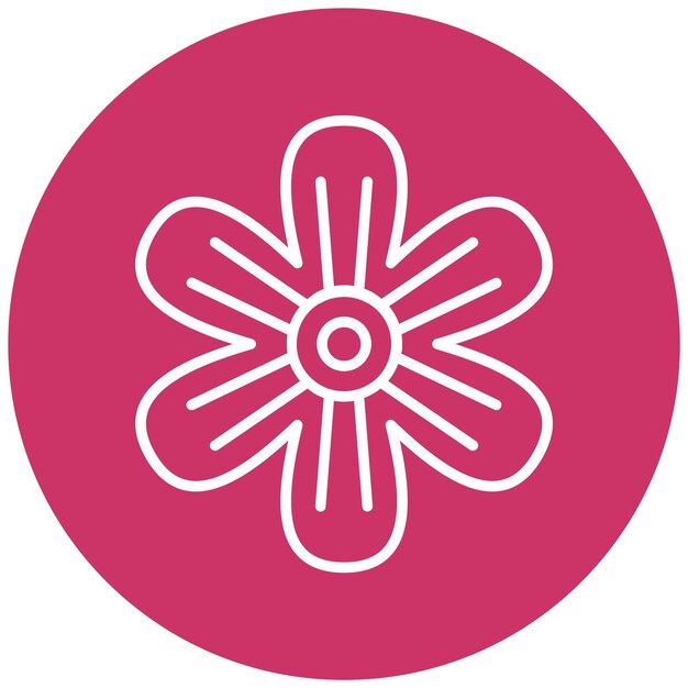 Diseño vectorial de estilo de icono de flor