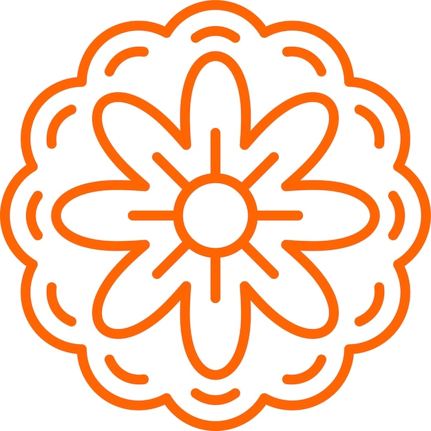 Diseño vectorial de estilo de icono de flor