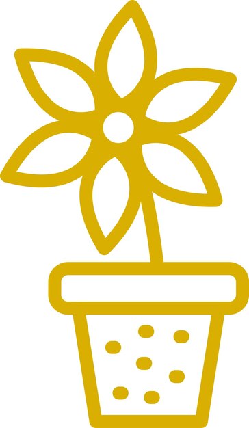 Diseño vectorial de estilo de icono de flor