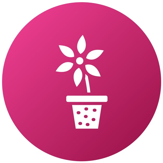 Diseño vectorial de estilo de icono de flor