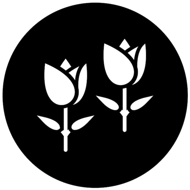 Diseño vectorial de estilo de icono de flor