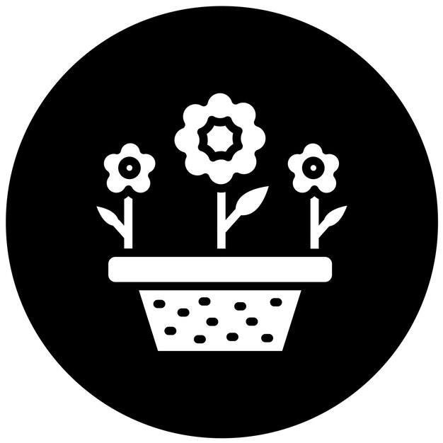 Diseño vectorial Estilo de icono de Flora