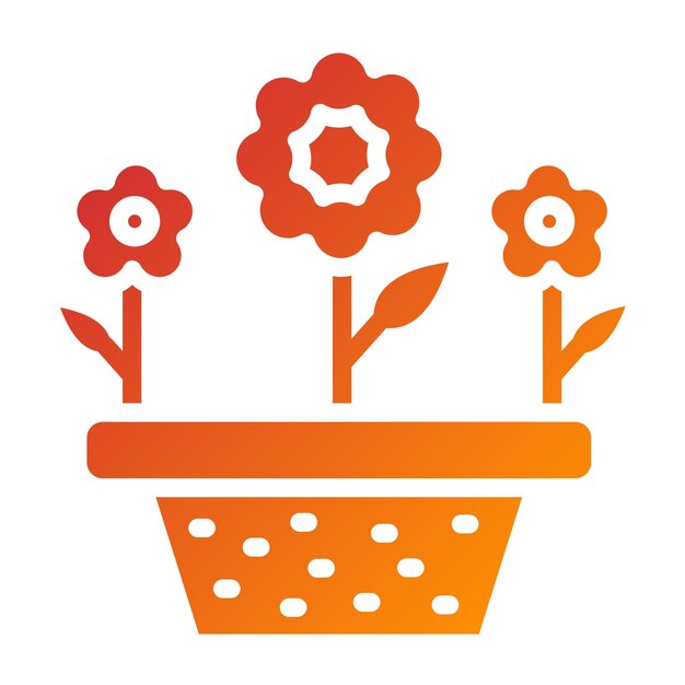 Diseño vectorial Estilo de icono de Flora