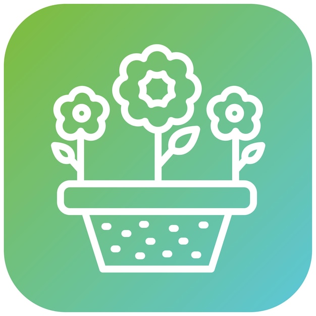 Diseño vectorial Estilo de icono de Flora