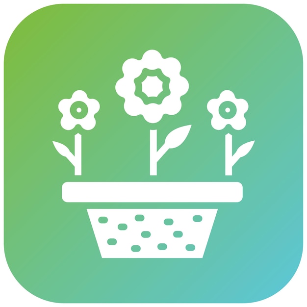 Diseño vectorial Estilo de icono de Flora