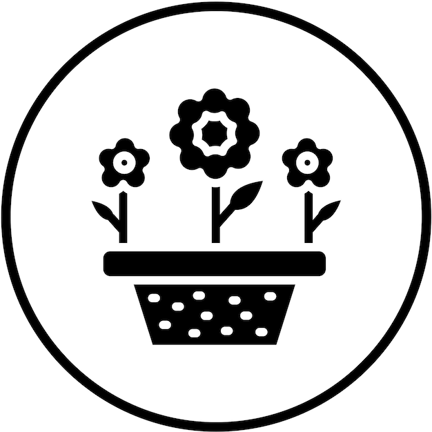 Diseño vectorial Estilo de icono de Flora