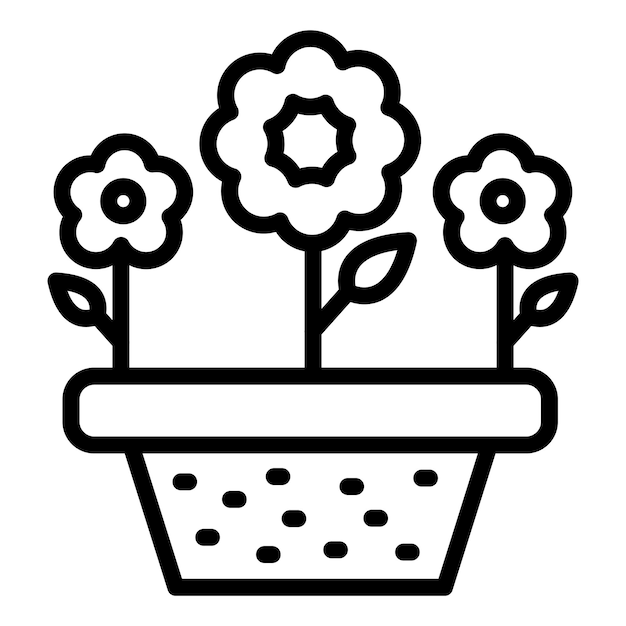 Diseño vectorial Estilo de icono de Flora