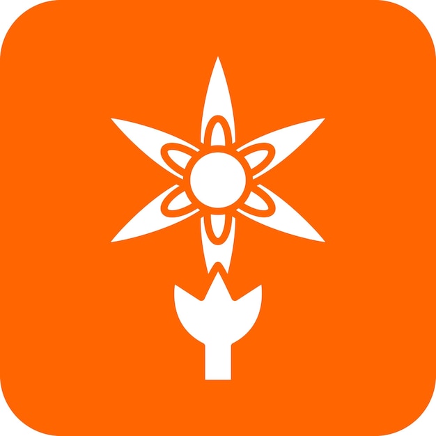 Diseño vectorial del estilo del icono de las flores de cebolla