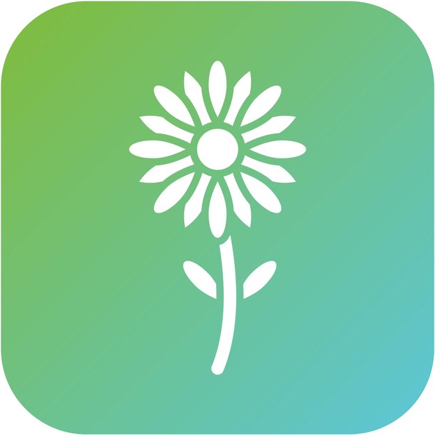 Diseño vectorial Estilo de icono de flores