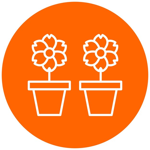 Diseño vectorial Estilo de icono de flores