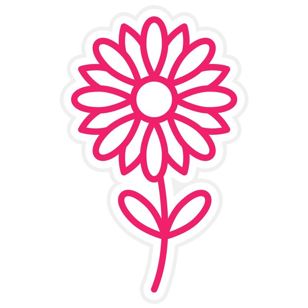 Diseño vectorial Estilo de icono de flores