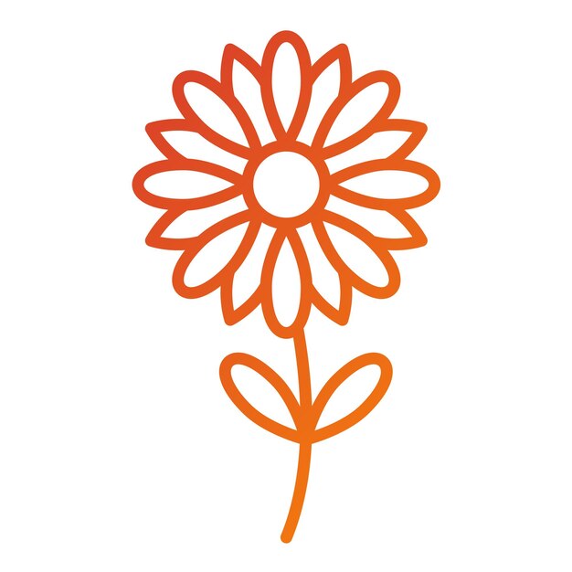 Diseño vectorial Estilo de icono de flores