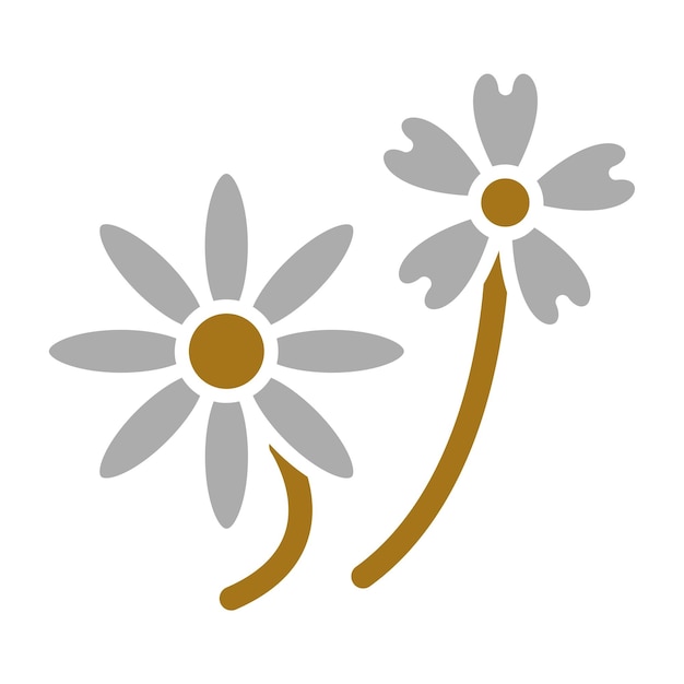 Diseño vectorial Estilo de icono de flores