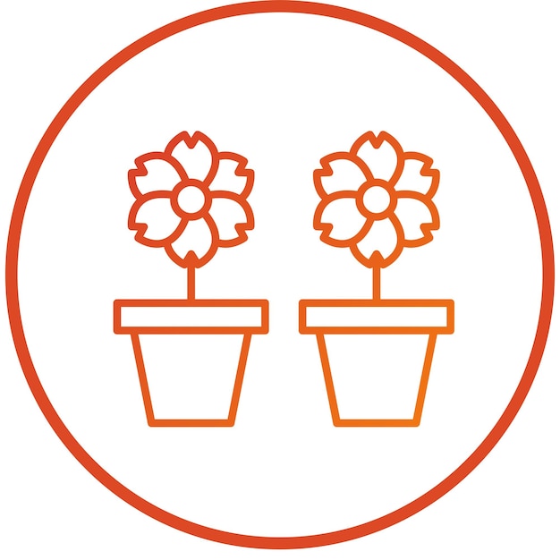 Diseño vectorial Estilo de icono de flores