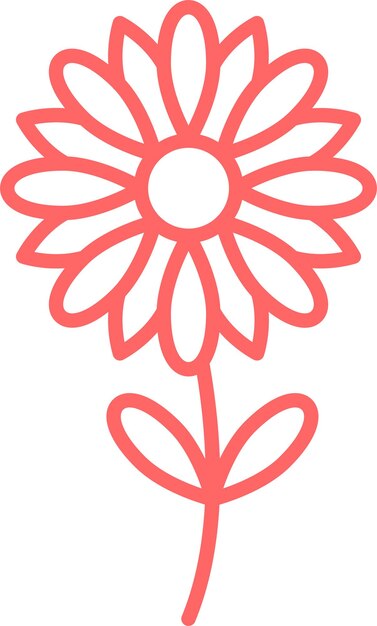 Diseño vectorial Estilo de icono de flores