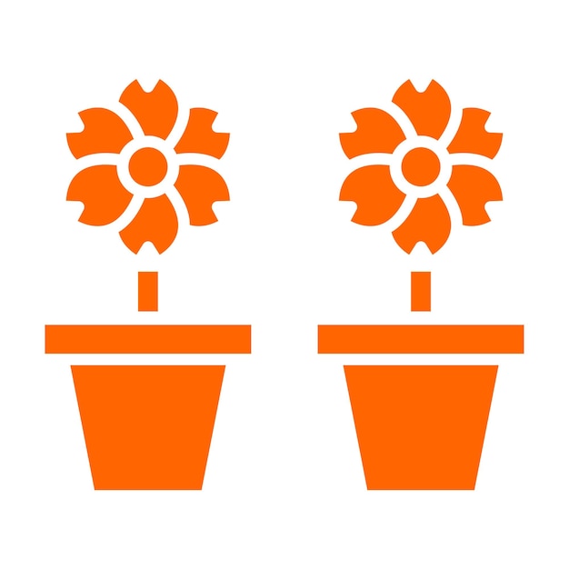 Diseño vectorial Estilo de icono de flores