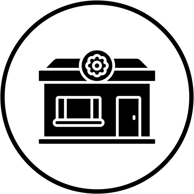 Diseño vectorial Estilo del icono de la floristería