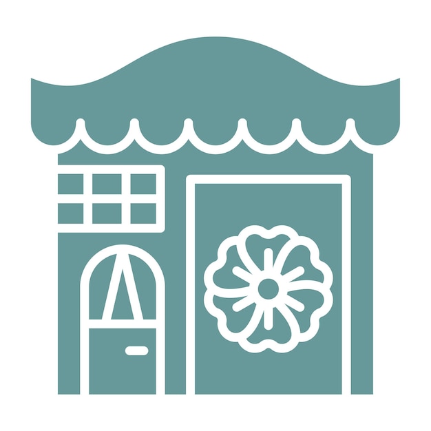 Diseño vectorial Estilo del icono de la floristería