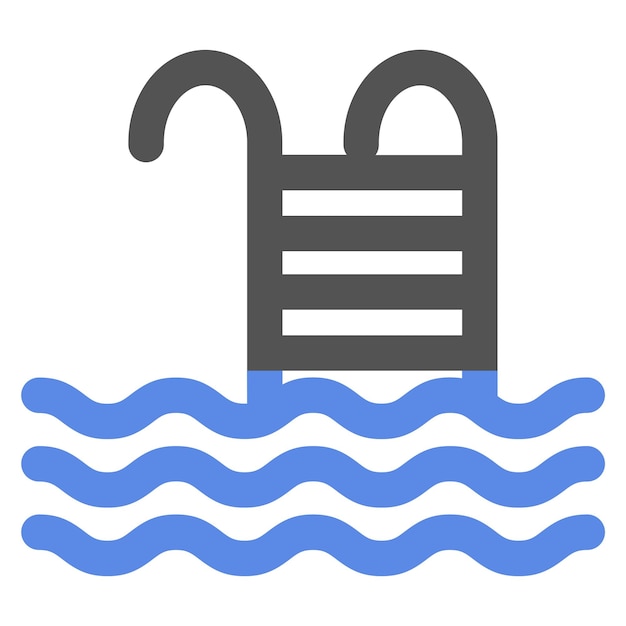 Diseño vectorial Estilo del icono flotante de la piscina