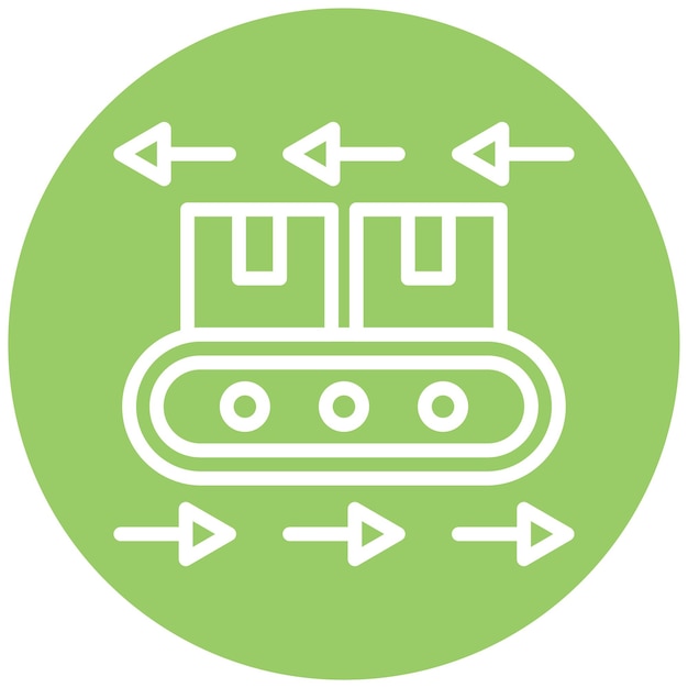 Diseño vectorial Estilo de icono de flujo continuo