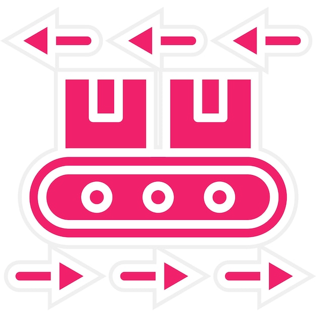 Diseño vectorial Estilo de icono de flujo continuo