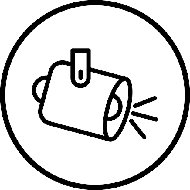 Diseño vectorial Estilo del icono del foco