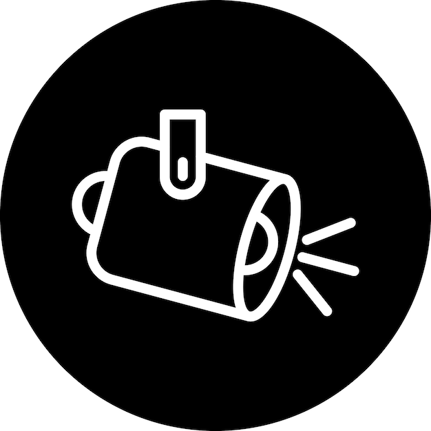 Diseño vectorial Estilo del icono del foco