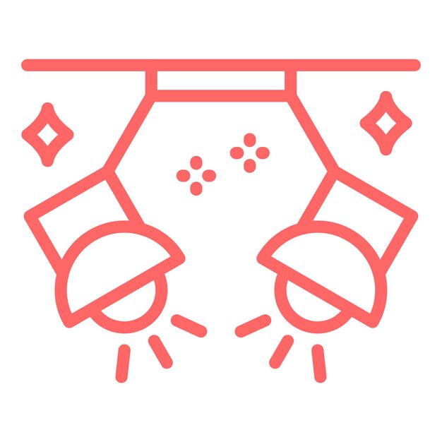 Diseño vectorial Estilo del icono del foco