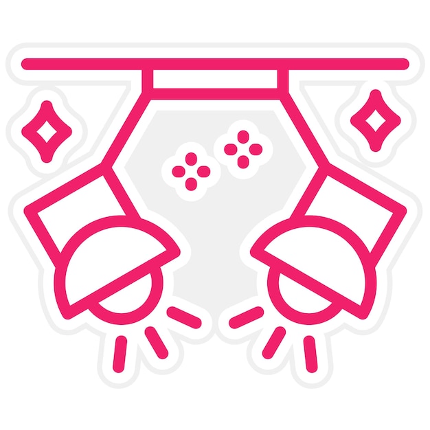 Diseño vectorial Estilo del icono del foco