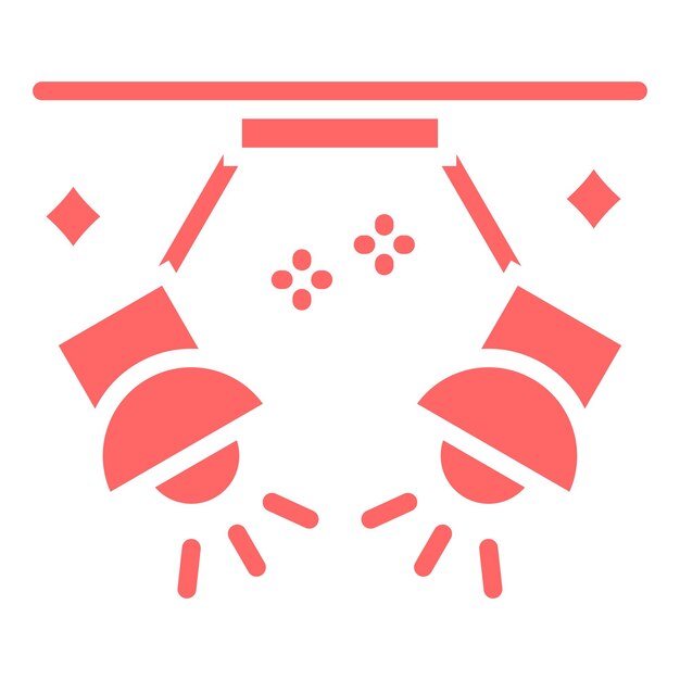 Diseño vectorial Estilo del icono del foco
