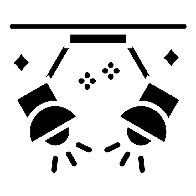 Diseño vectorial Estilo del icono del foco