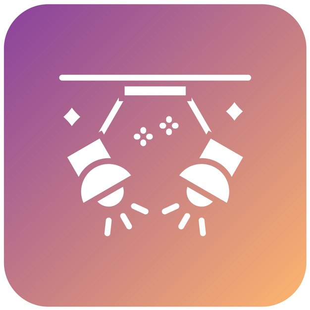 Diseño vectorial Estilo del icono del foco