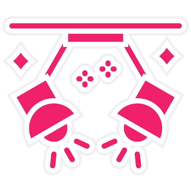 Diseño vectorial Estilo del icono del foco