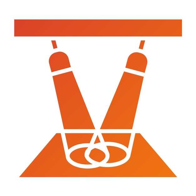 Diseño vectorial Estilo del icono del foco