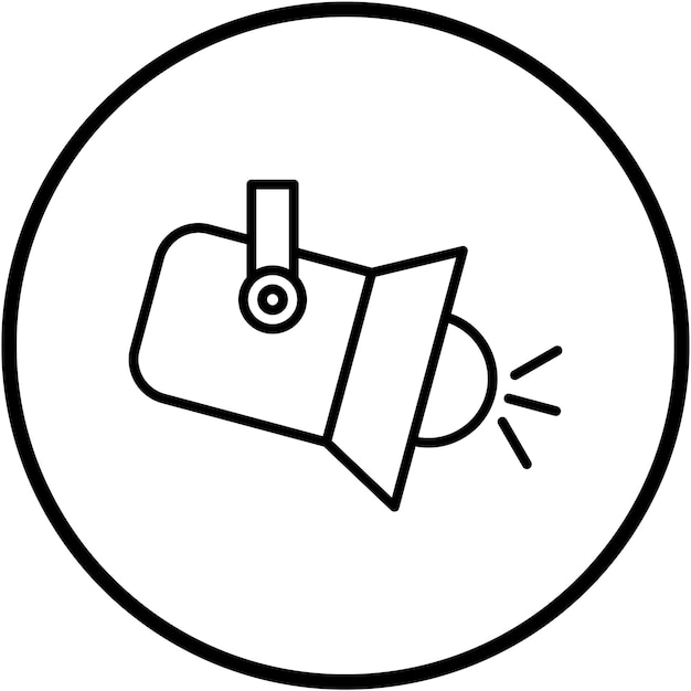 Diseño vectorial Estilo del icono del foco