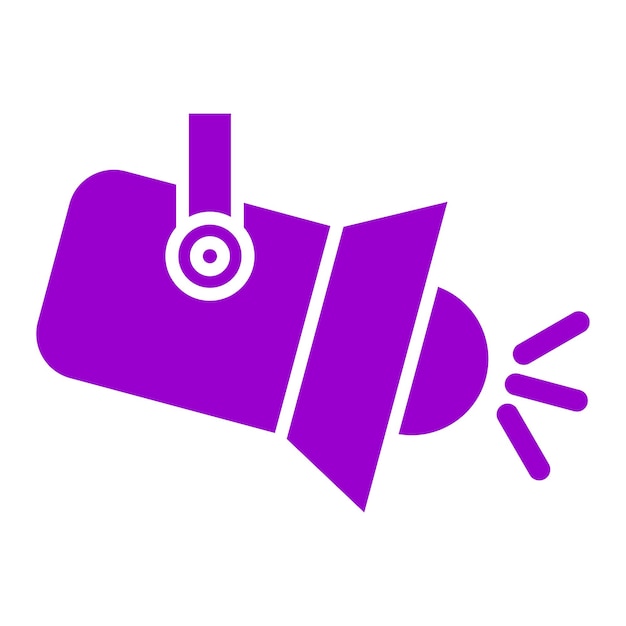Diseño vectorial Estilo del icono del foco