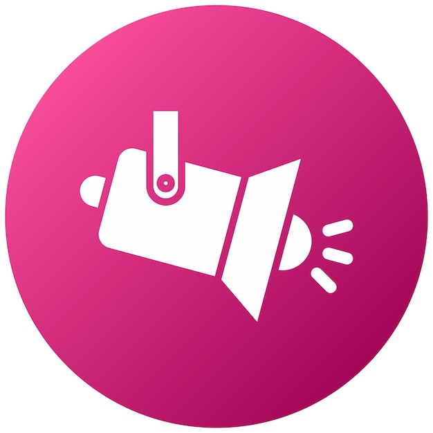 Diseño vectorial Estilo del icono del foco
