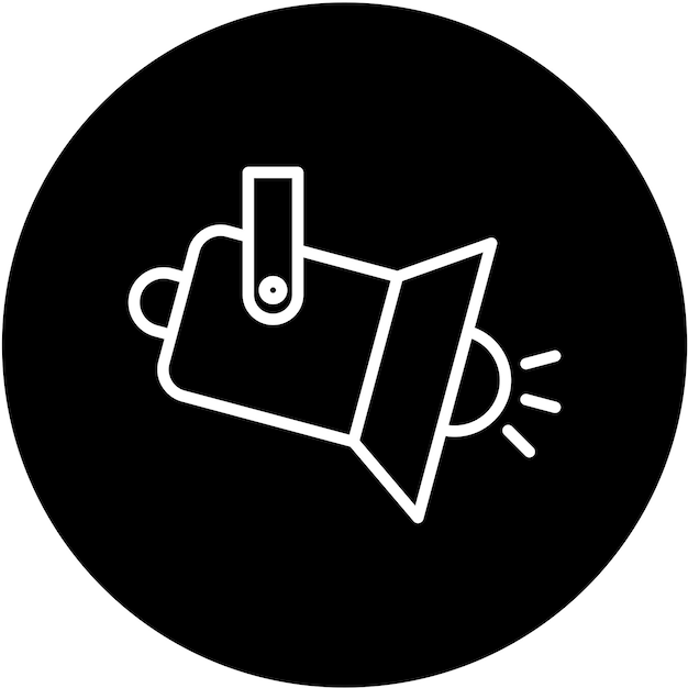Diseño vectorial Estilo del icono del foco