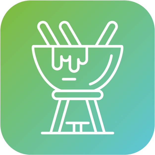 Diseño vectorial Estilo del icono de fondue