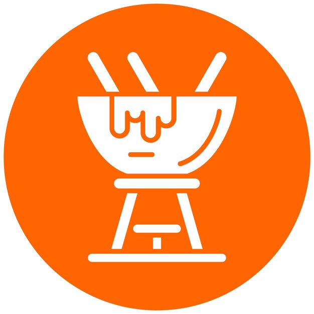 Diseño vectorial Estilo del icono de fondue