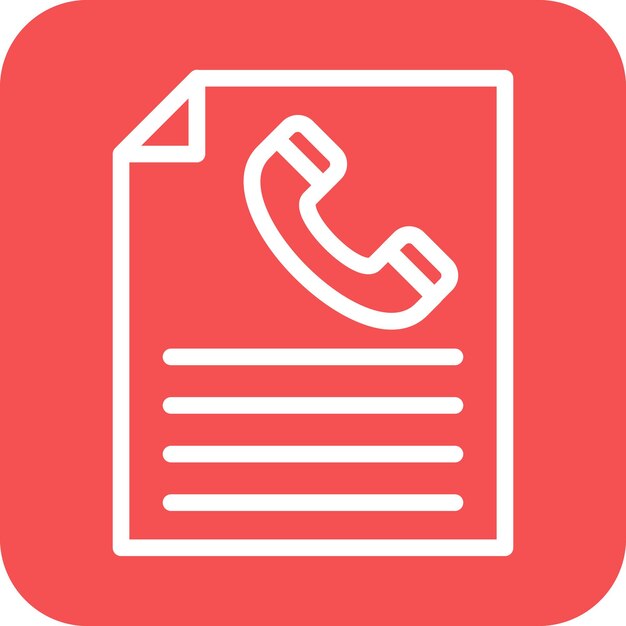 Diseño vectorial Estilo del icono del formulario de contacto