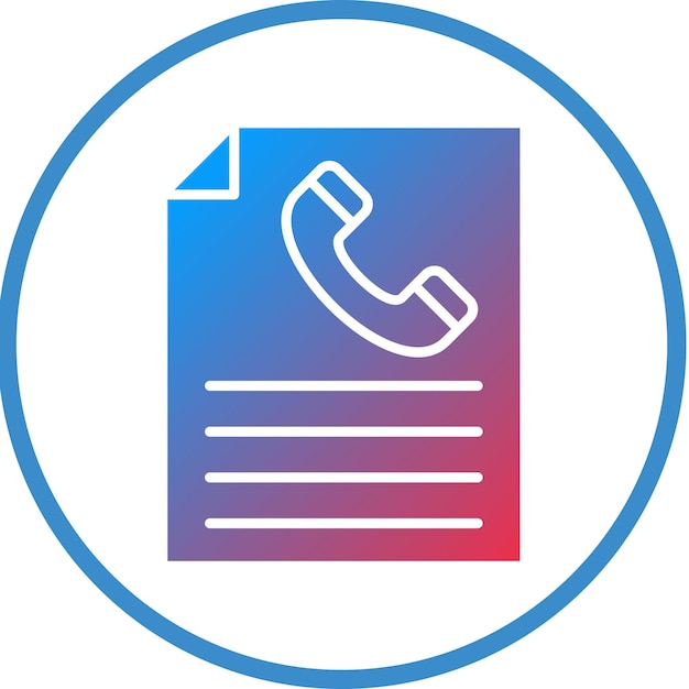 Diseño vectorial Estilo del icono del formulario de contacto