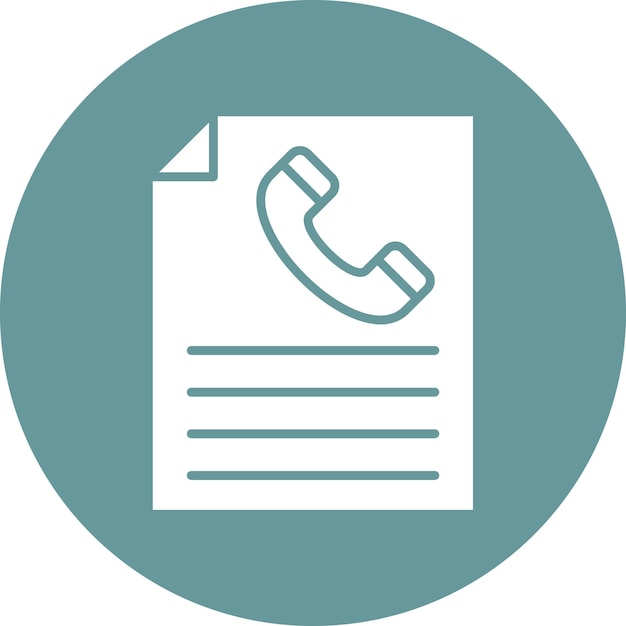 Diseño vectorial Estilo del icono del formulario de contacto