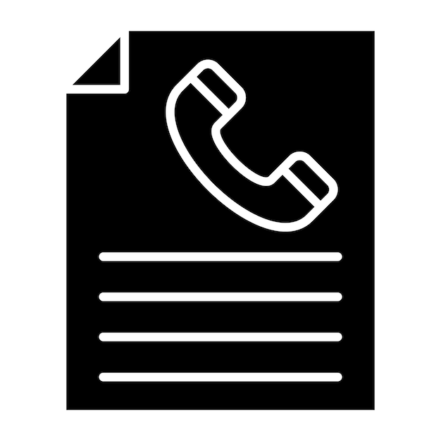 Diseño vectorial Estilo del icono del formulario de contacto