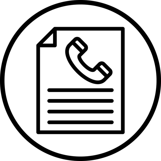 Diseño vectorial Estilo del icono del formulario de contacto