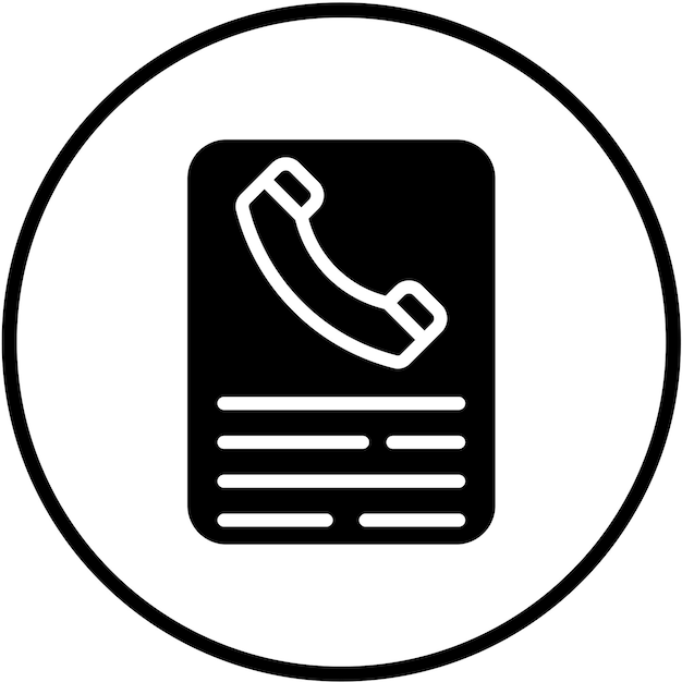 Diseño vectorial Estilo del icono del formulario de contacto