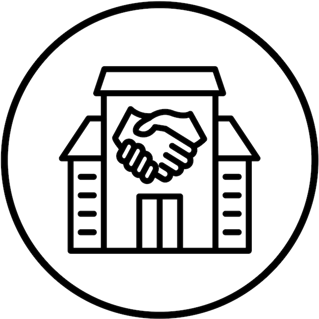 Diseño vectorial Estilo del icono de la fortaleza de confianza