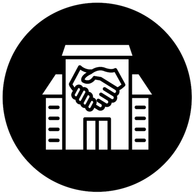 Diseño vectorial Estilo del icono de la fortaleza de confianza