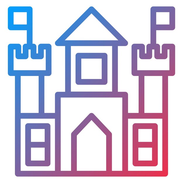 Diseño vectorial Estilo de icono de la fortaleza