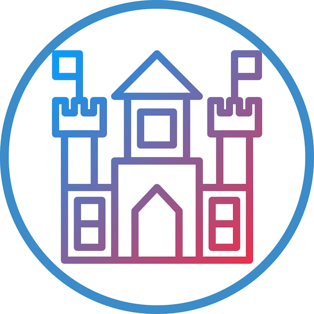 Diseño vectorial Estilo de icono de la fortaleza